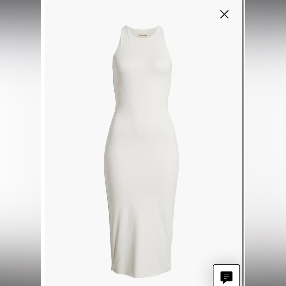Nordstrom Open Edit Smooth Edit Sleeveless Body-Con Midi Dress